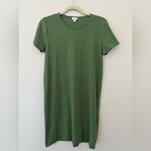 J. Crew Factory Green Casual T-Shirt Dress | Size Small